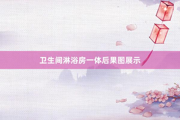 卫生间淋浴房一体后果图展示